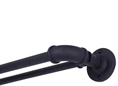 Sun Zero SN47080 Bronn Wrap Around Window Double Curtain Rod, 66-120", Matte Black | Amazon (US)