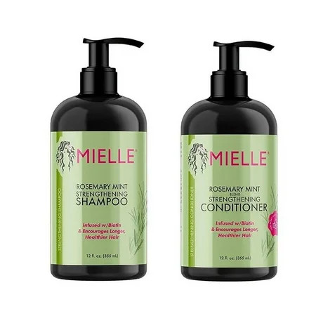 Mielle - Rosemary Mint - Biotin Infused - Encourages Growth Hair Products for Stronger and Healthier Hair - Shampoo & New Conditioner Styling Bundle Set 2 PCS | Walmart (US)