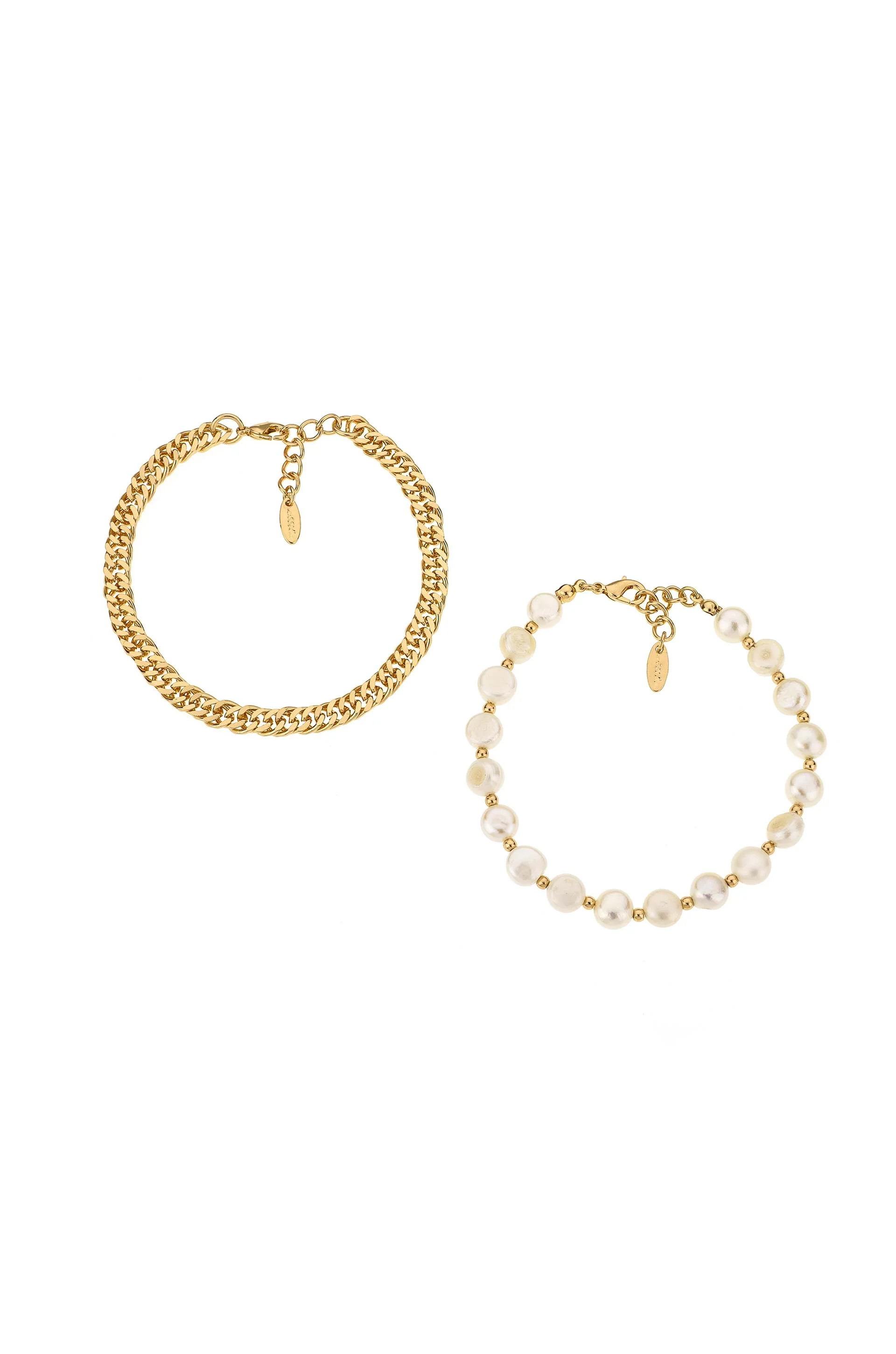 Pearl Party 18k Gold Plated Anklet | Ettika