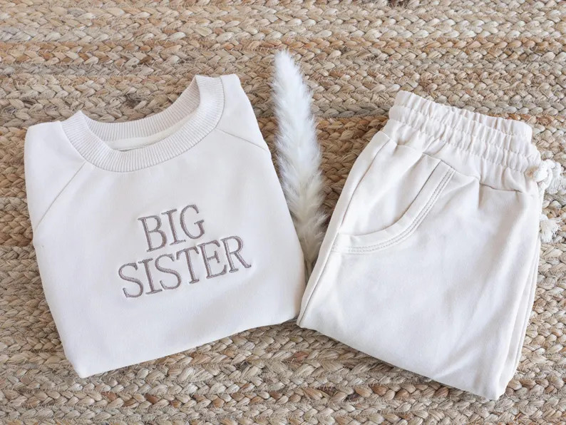 Embroidered Big Brother Sweatshirt Jogger Set, Toddler Track Suit, Big Brother Sweatshirt Set, Ma... | Etsy (US)