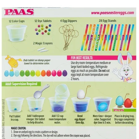 PAAS Easter Egg Decorating and Dye Kit, Megga Color Cups, Multicolor | Walmart (US)