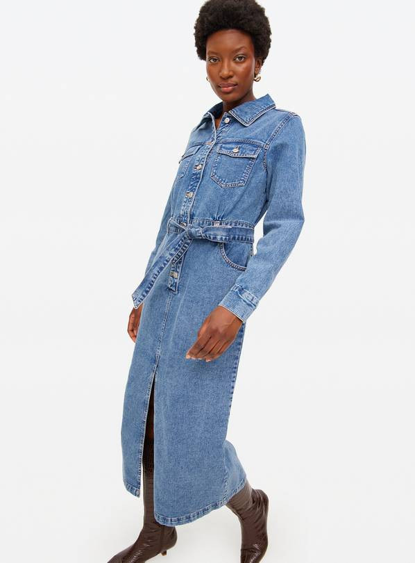 Indigo Denim Midaxi Dress 18 | Tu Clothing