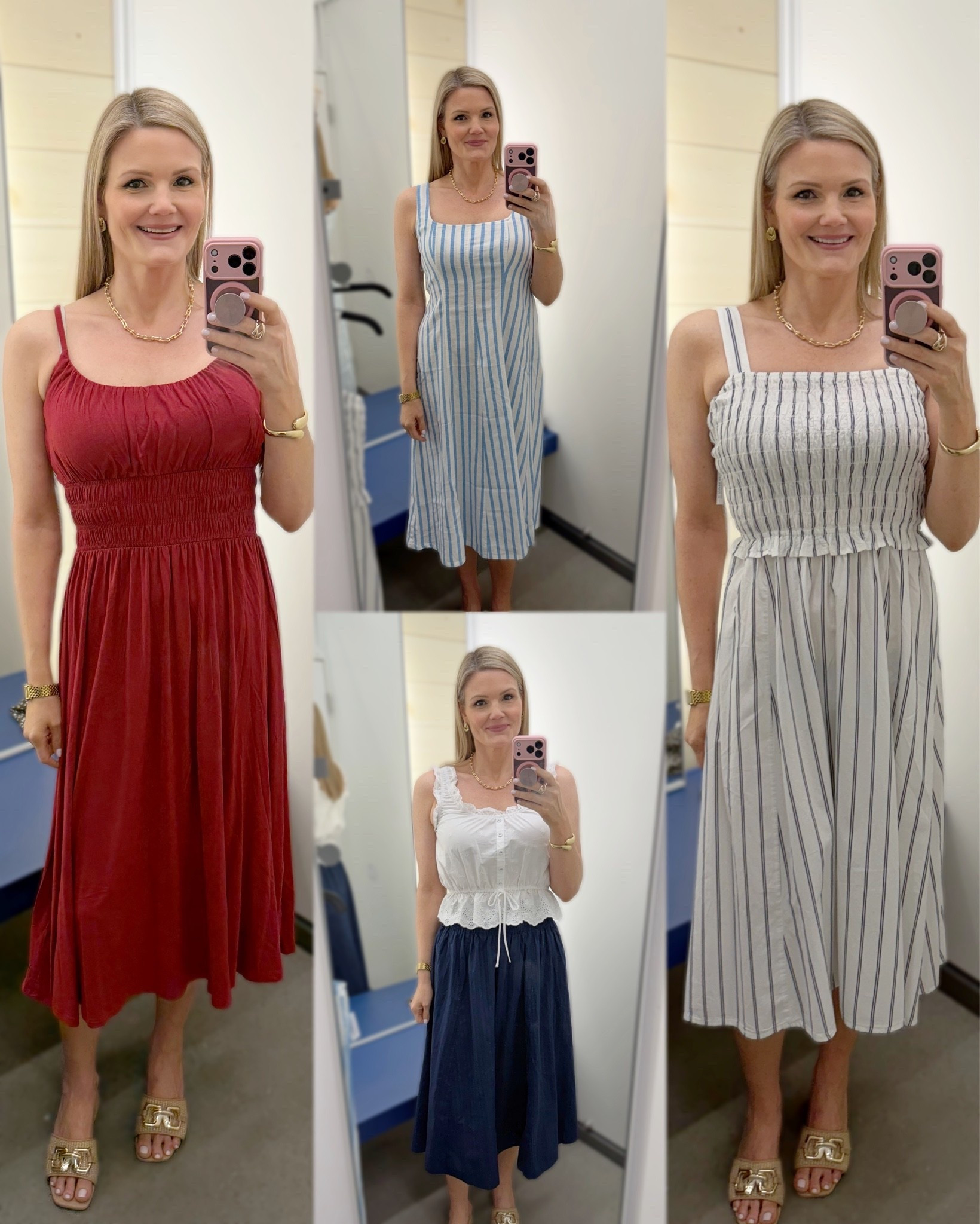 Old Navy dresses for spring and summer! Including the Taylor Swift engagement dress! Wearing a small in dresses and an XS in the skirt.

#LTKootd #LTKOver40 #LTKTall