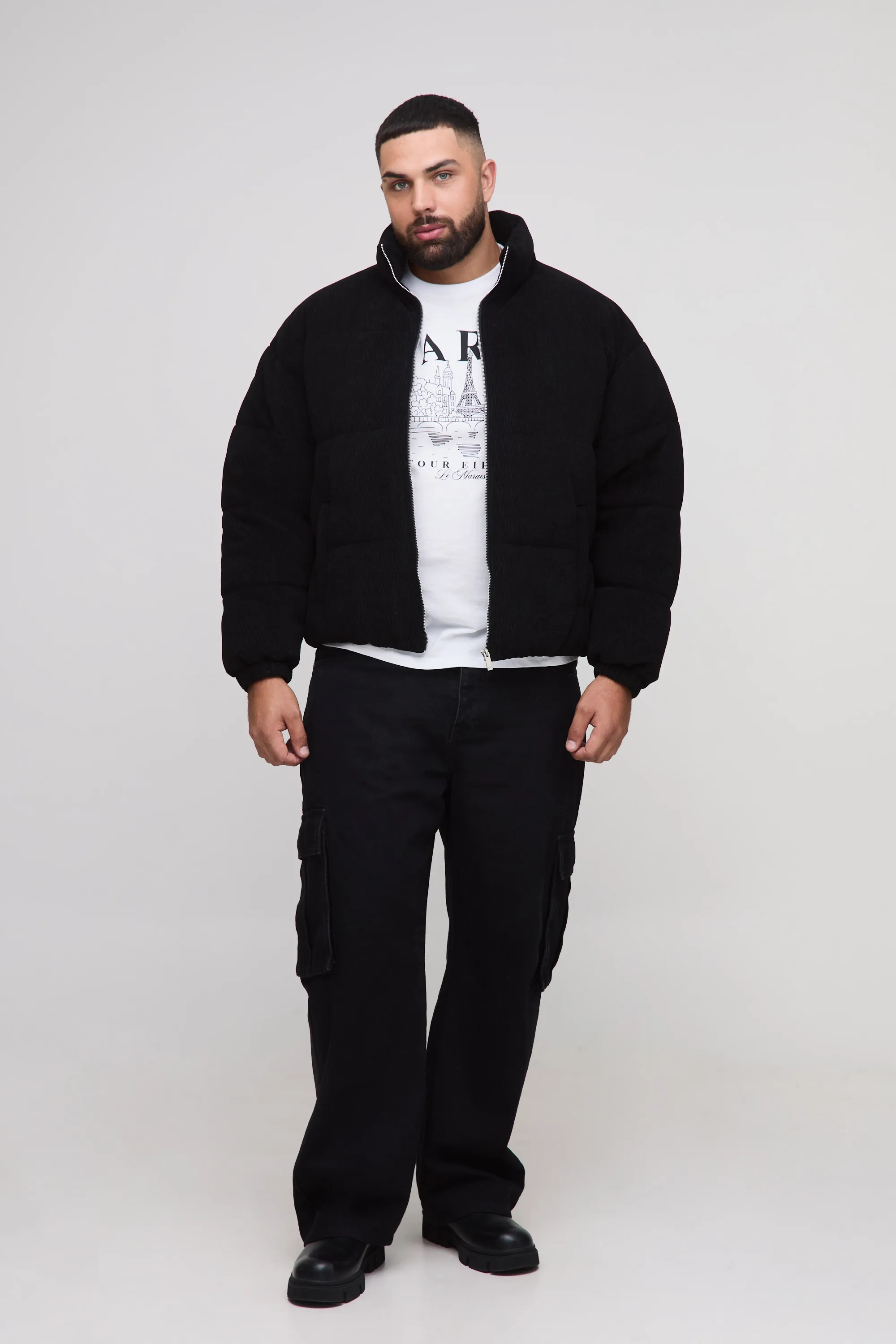 Plus Regular Textured Faux Suede Jacket & Trouser Set | boohooMAN USA | boohooMAN (US & Canada)