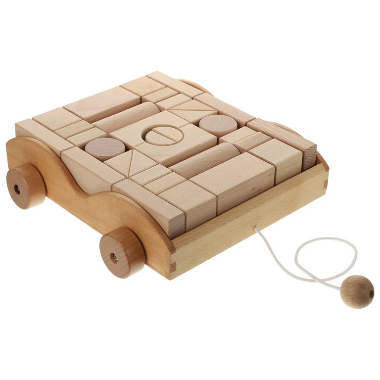 1 Set Wooden Building Blocks Baby Stacking Block Toy Enlightenment Plaything | Walmart (US)