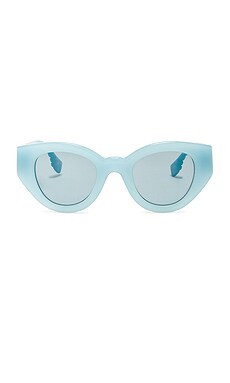 Burberry Classic Reloaded Sunglasses in Milky Topaz Blue from Revolve.com | Revolve Clothing (Global)