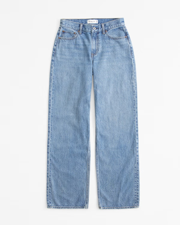 Women's Curve Love Mid Rise Loose Jean | Women's Sale | Abercrombie.com | Abercrombie & Fitch (UK)
