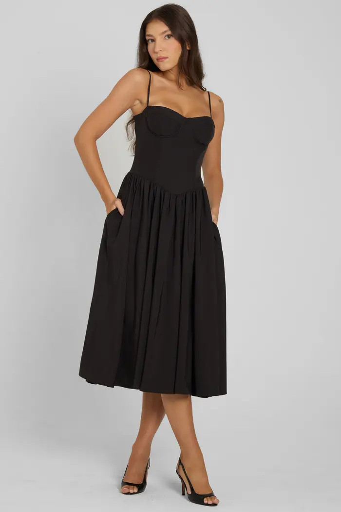 Ballerina Bustier Midi Dress | Nordstrom