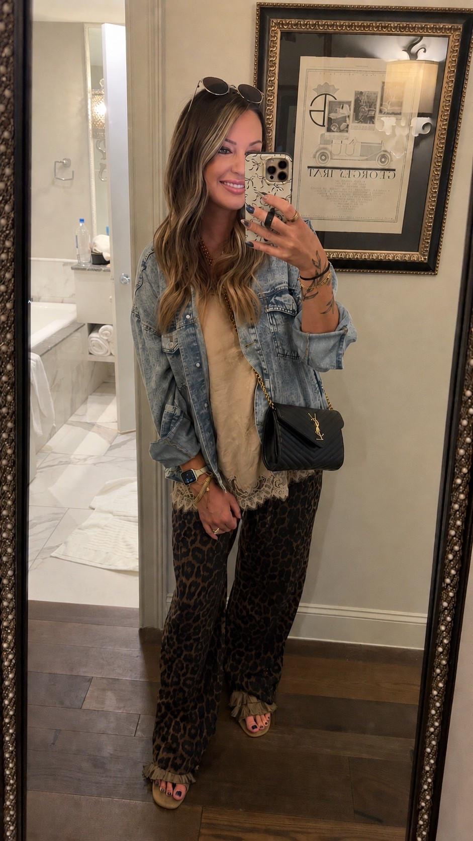 These leopard pants are SO comfortable and affordable from H&M! I also got the lace tank from H&M but haven’t found it to link yet! Business casual comfortable outfit.

#LTKootd #LTKMidsize #LTKWorkwear