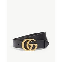 GG logo leather and suede belt | Selfridges