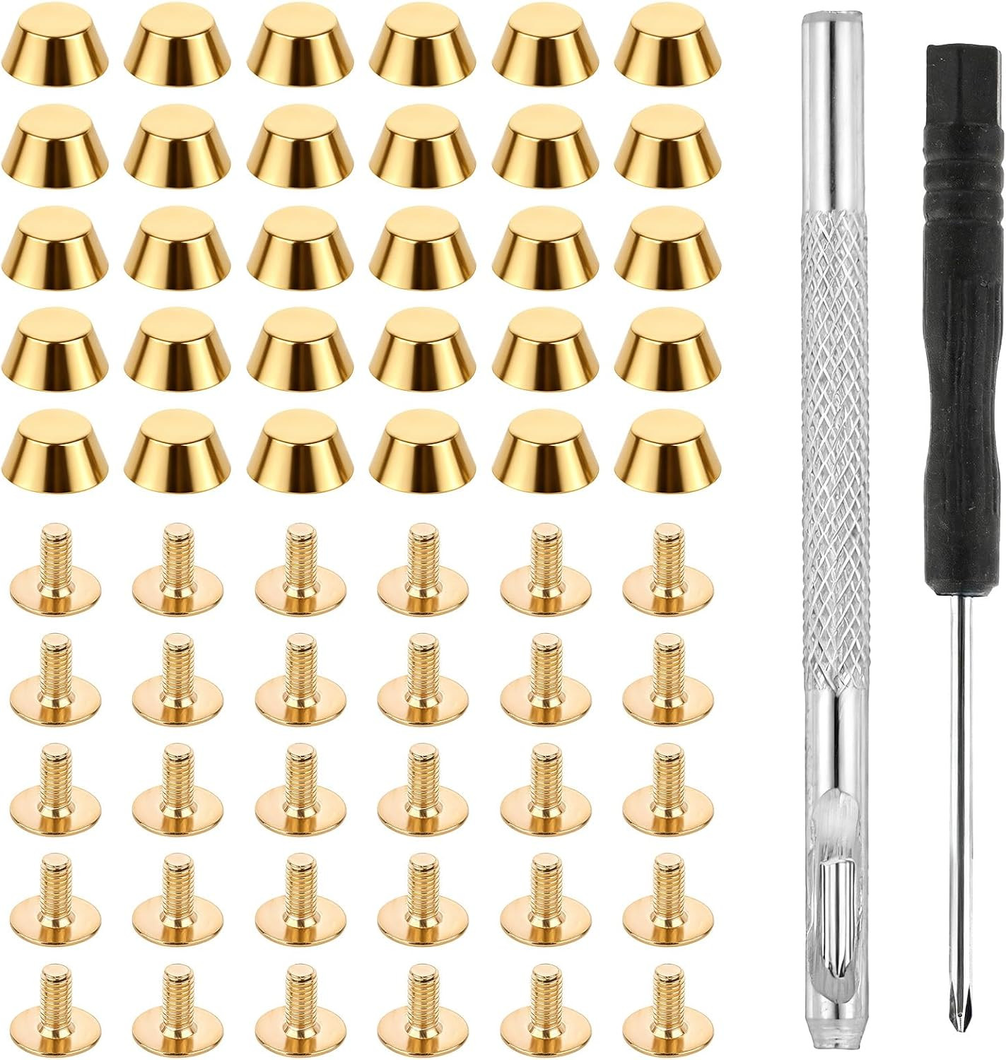 50PCS Handbag Purse Feet Handbag Feet Nailhead Brass Studs Screw-Back Feets Flat, Leather Handbags Hardware Accessories Screw Rivets, Suitable for Handbags Wallets Tote Bags and Other Products | Amazon (US)