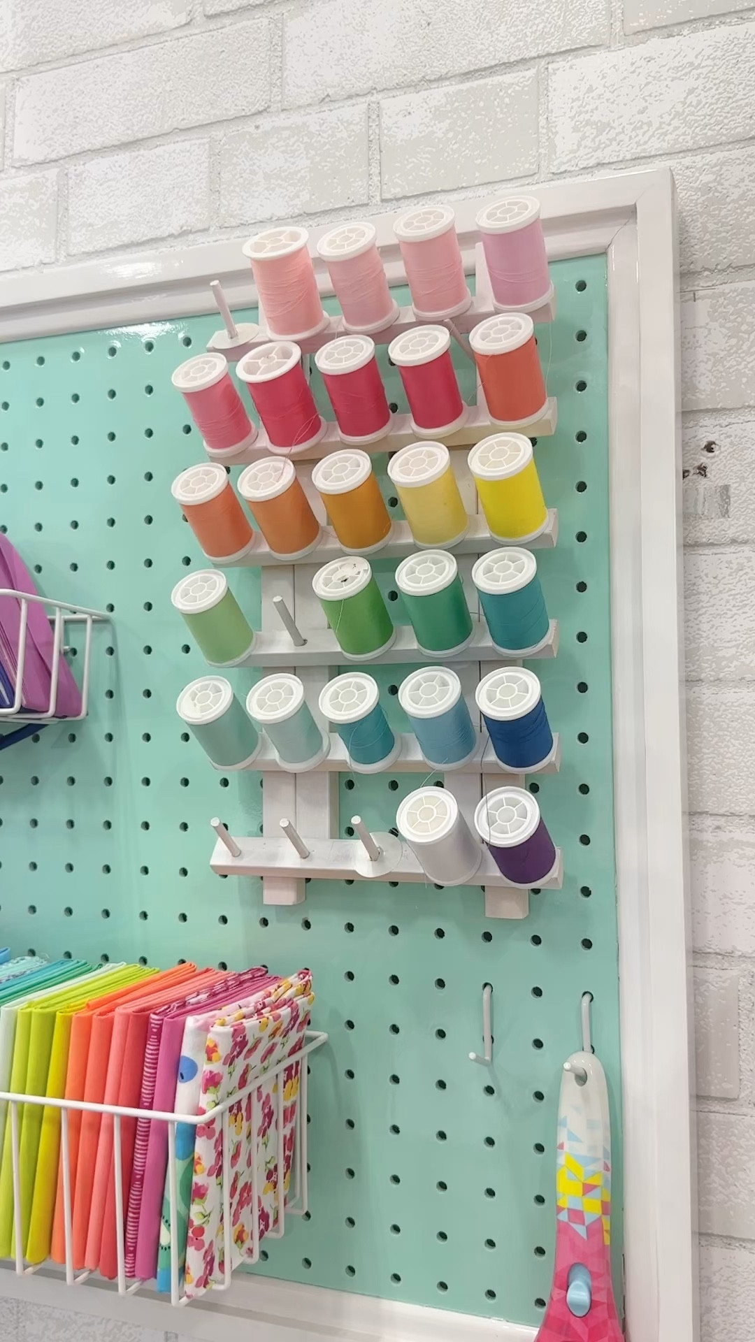 This wooden rack is great for thread organization! I rainbowtize my threads so it’s easy to find exactly what I need! It also has legs so it can stand up on its own.

#LTKVideo #LTKHome #LTKFindsUnder50