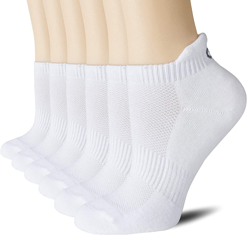 CelerSport Ankle Athletic Running Socks Low Cut Sports Tab Socks for Men and Women (6 Pairs) | Amazon (US)