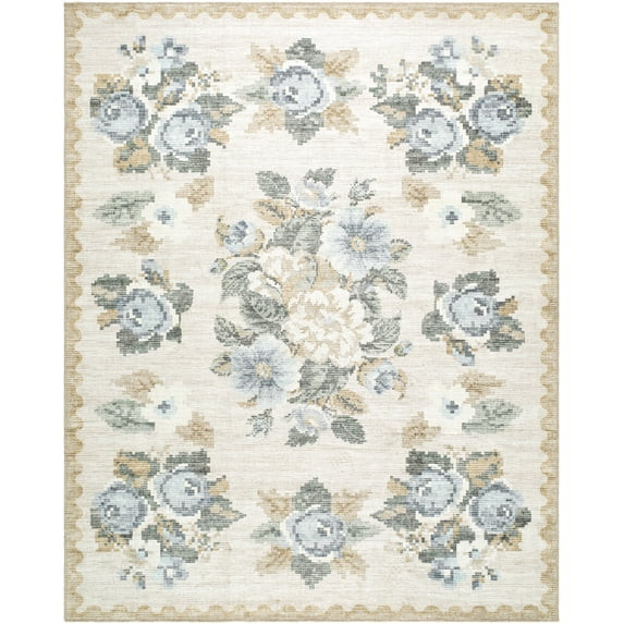 My Texas House Back to Campus Sage 9' x 12' Washable Area Rug | Walmart (US)