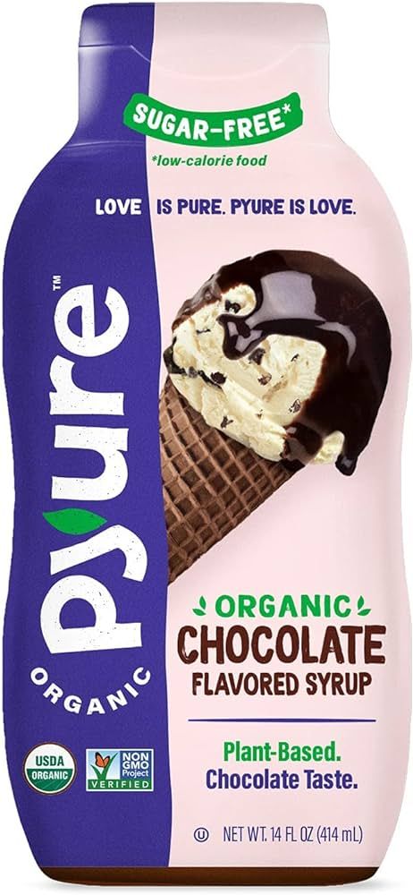 Pyure Organic Chocolate Flavored Syrup, Zero Sugar, 1 Net Carb Keto Syrup, Gluten-Free, Organic P... | Amazon (US)