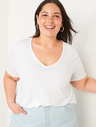 Luxe V-Neck T-Shirt for Women | Old Navy (US)