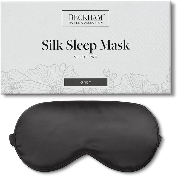 Beckham Hotel Collection Silk Sleep Mask - Pack of 2, 100% Mulberry Silk Sleeping Mask for Women ... | Amazon (US)