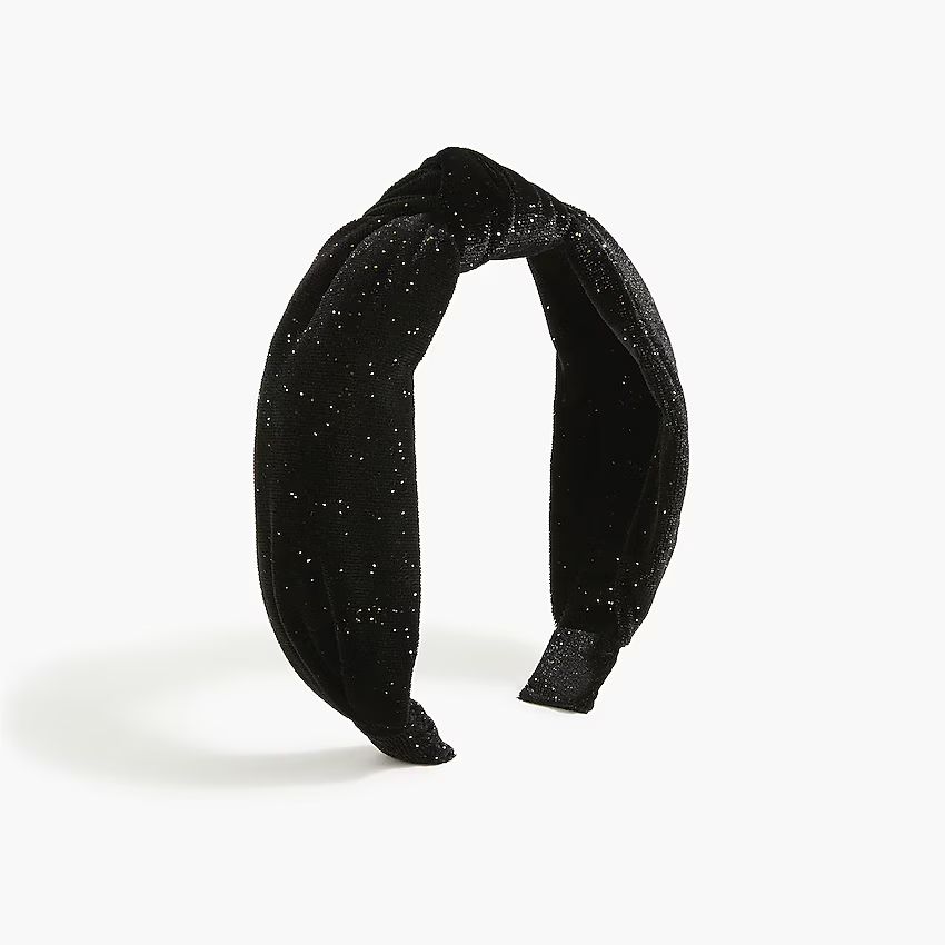 Girls' sparkle velvet knotted headband | J.Crew Factory