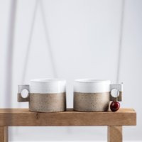 2 Ceramic Mugs | Handmade Coffee Lover Stoneware Pottery Gifts | Etsy (US)