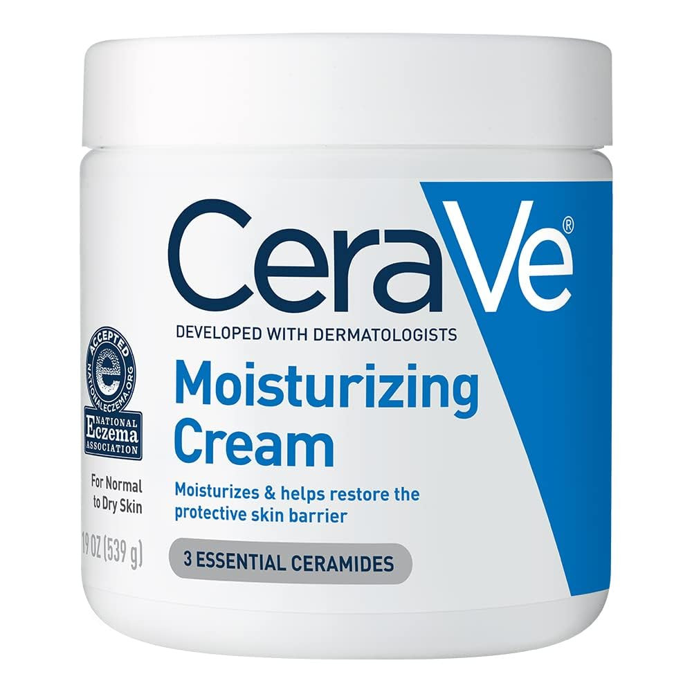 CeraVe Moisturizing Cream, Body and Face Moisturizer for Dry Skin, Body Cream with Hyaluronic Aci... | Amazon (US)
