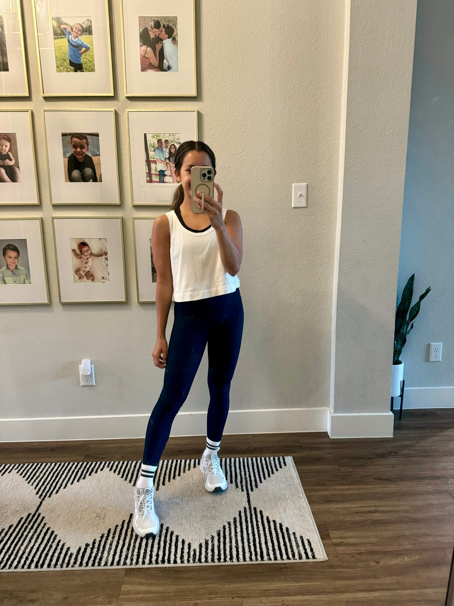 Workout outfit, ankle Socks, striped ankle socks, lululemon leggings, leggings outfit, petite outfit 

#LTKstyletip #LTKfitness #LTKActive