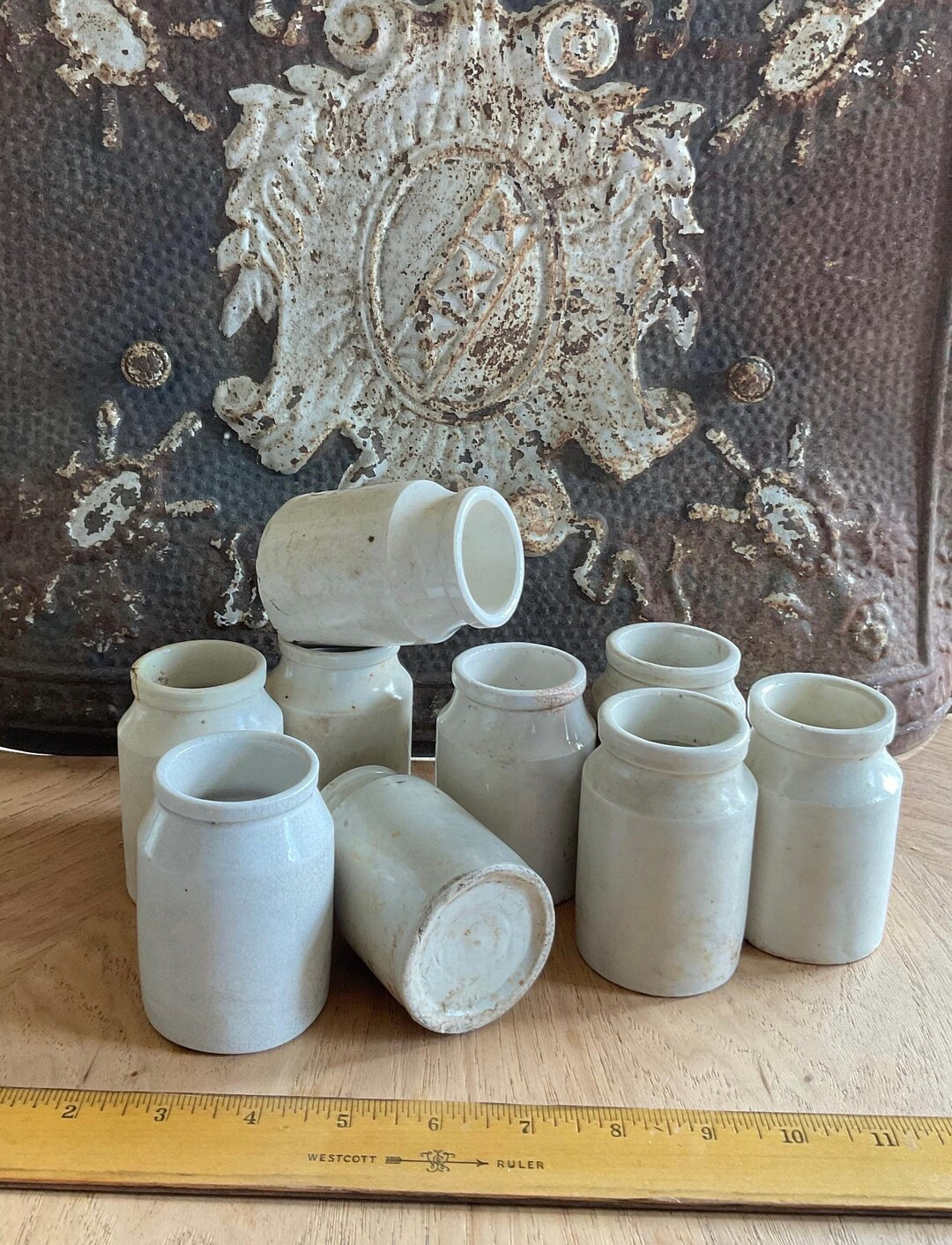 Antique English Ironstone Pot: Creamy White Earthenware, C. 1880 - Etsy | Etsy (US)