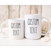 Custom Mug, Personalized Mug Printed With Your Customized Rae Dunn Inspired Font | Etsy (US)