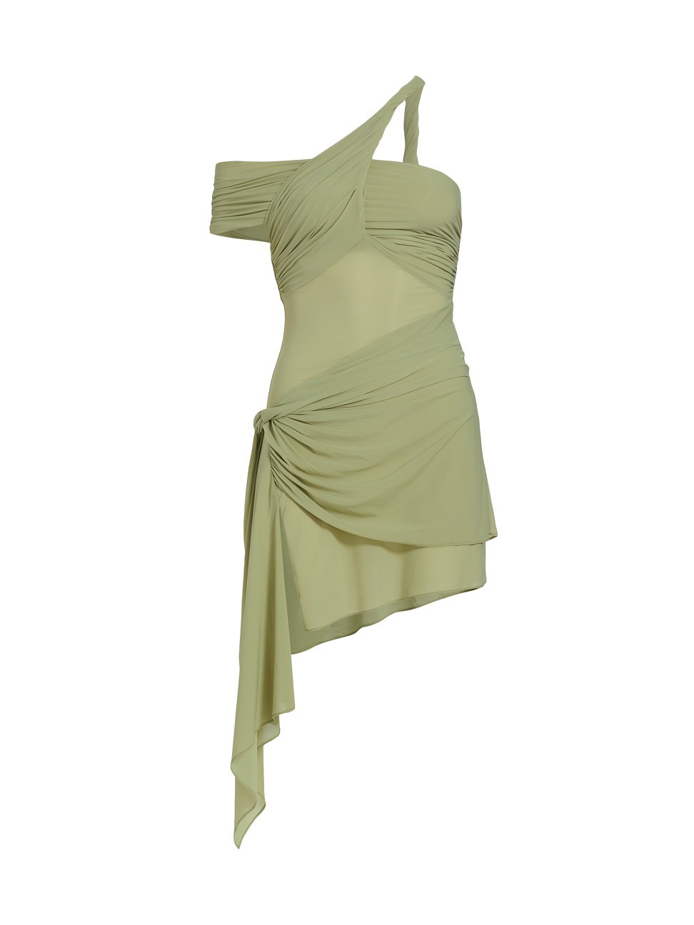 Women's Izel Asymmetric Minidress - Pistachio - Size Large | Saks Fifth Avenue