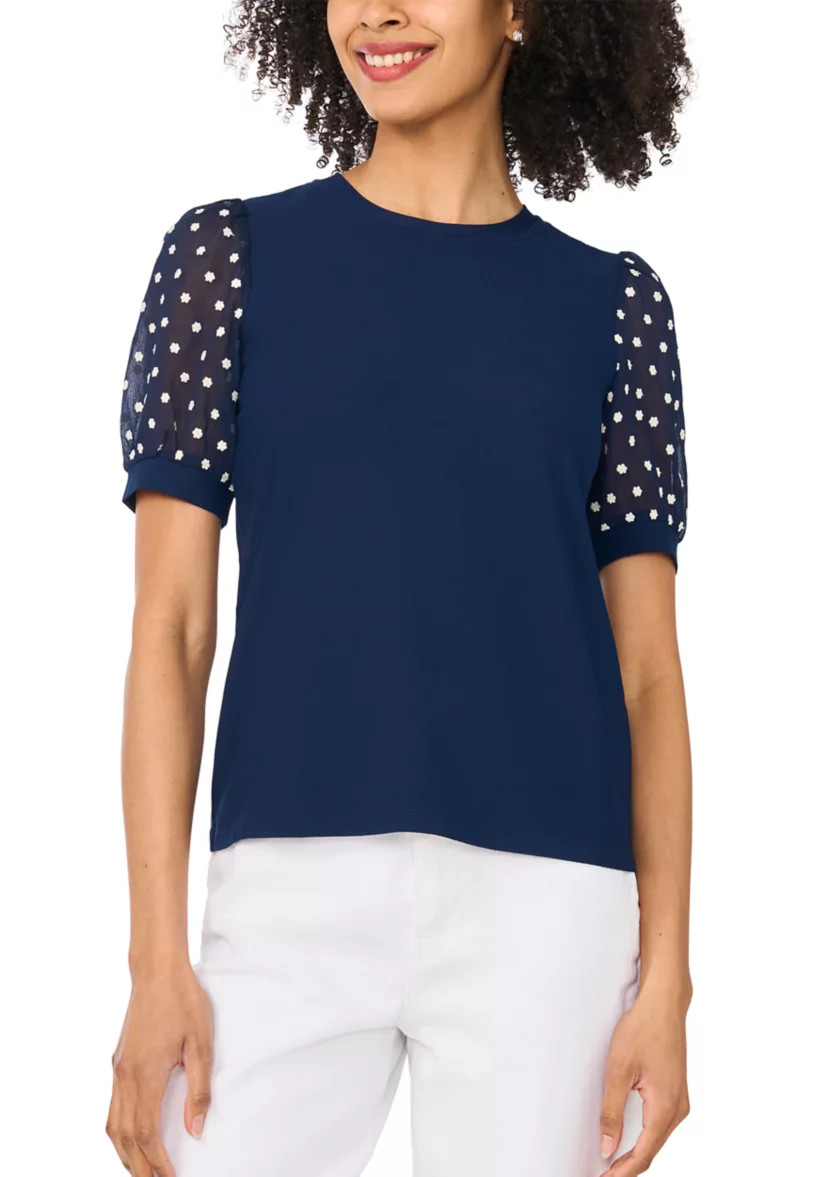 Women's Mixed Media Sleeve Knit Top | Belk