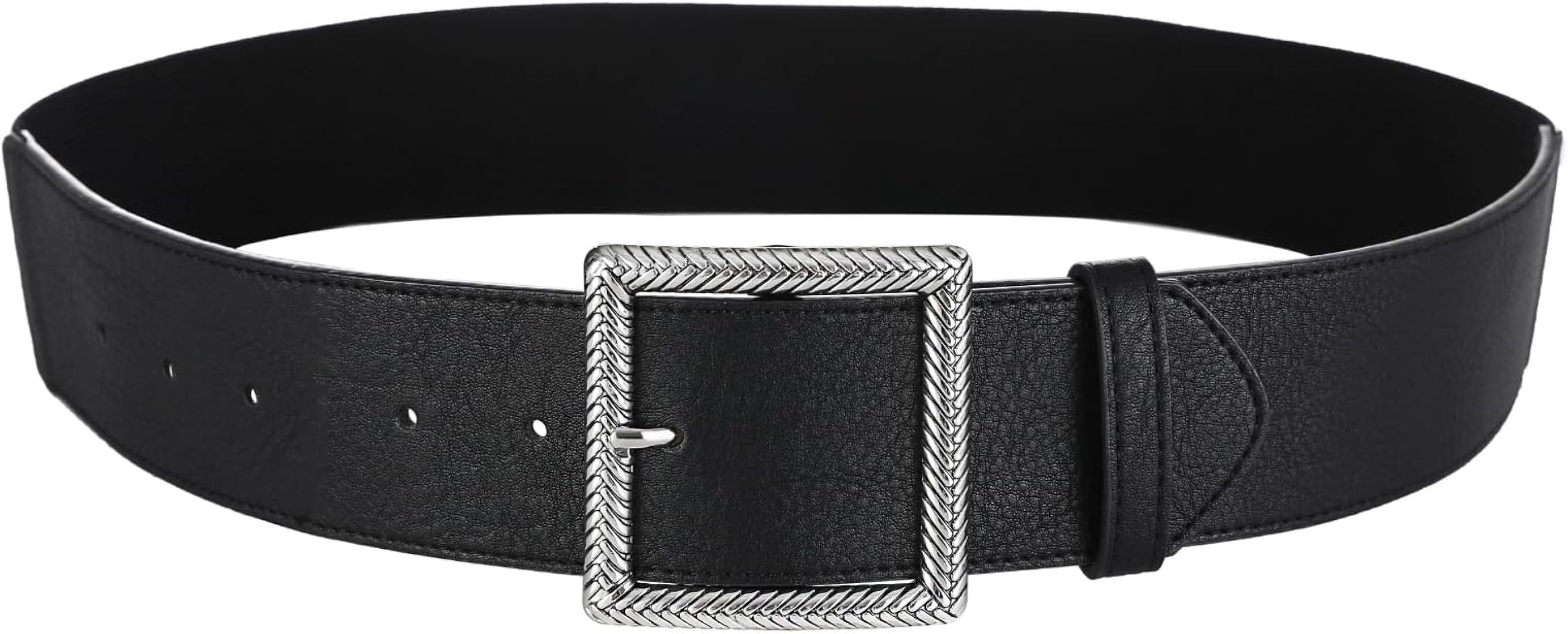 RISANTRY Women's Wide Stretchy Belts Chunky Belts Studded Western Elastic Belt for Women Cowboy F... | Amazon (US)