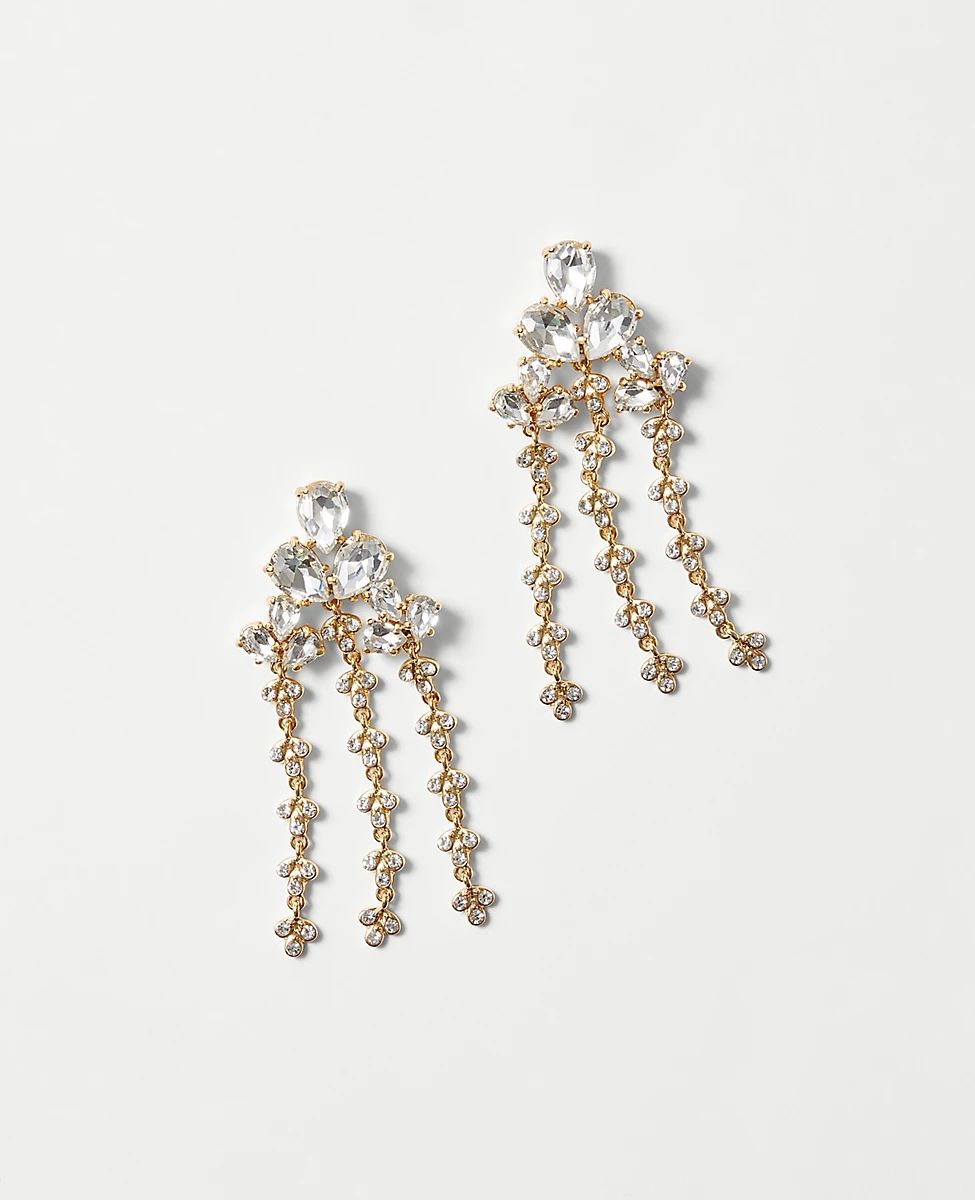 Ornate Crystal Chandelier Earrings | Ann Taylor (US)