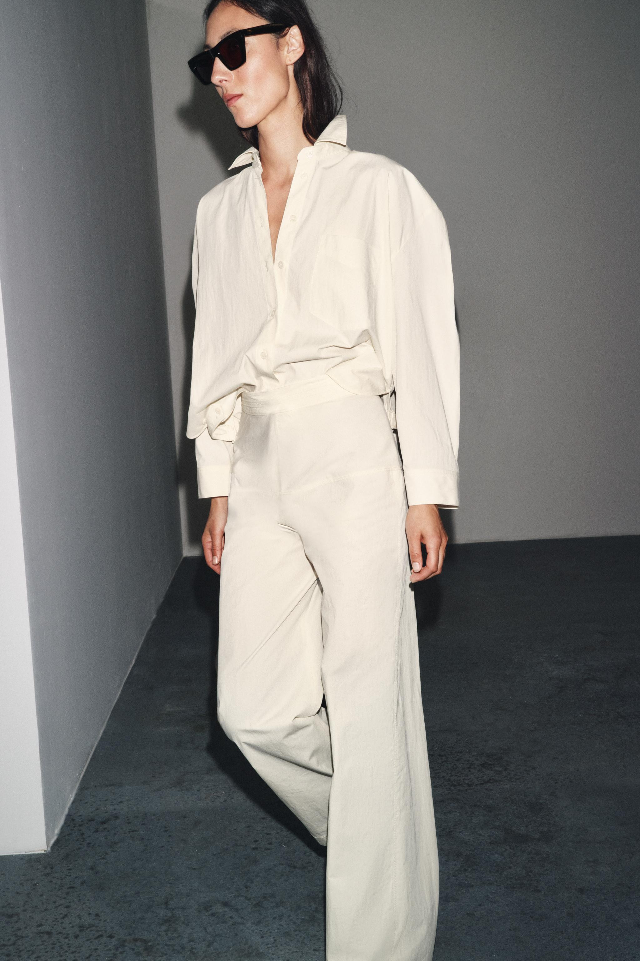 ZW COLLECTION BACK ZIP PANTS | Zara US