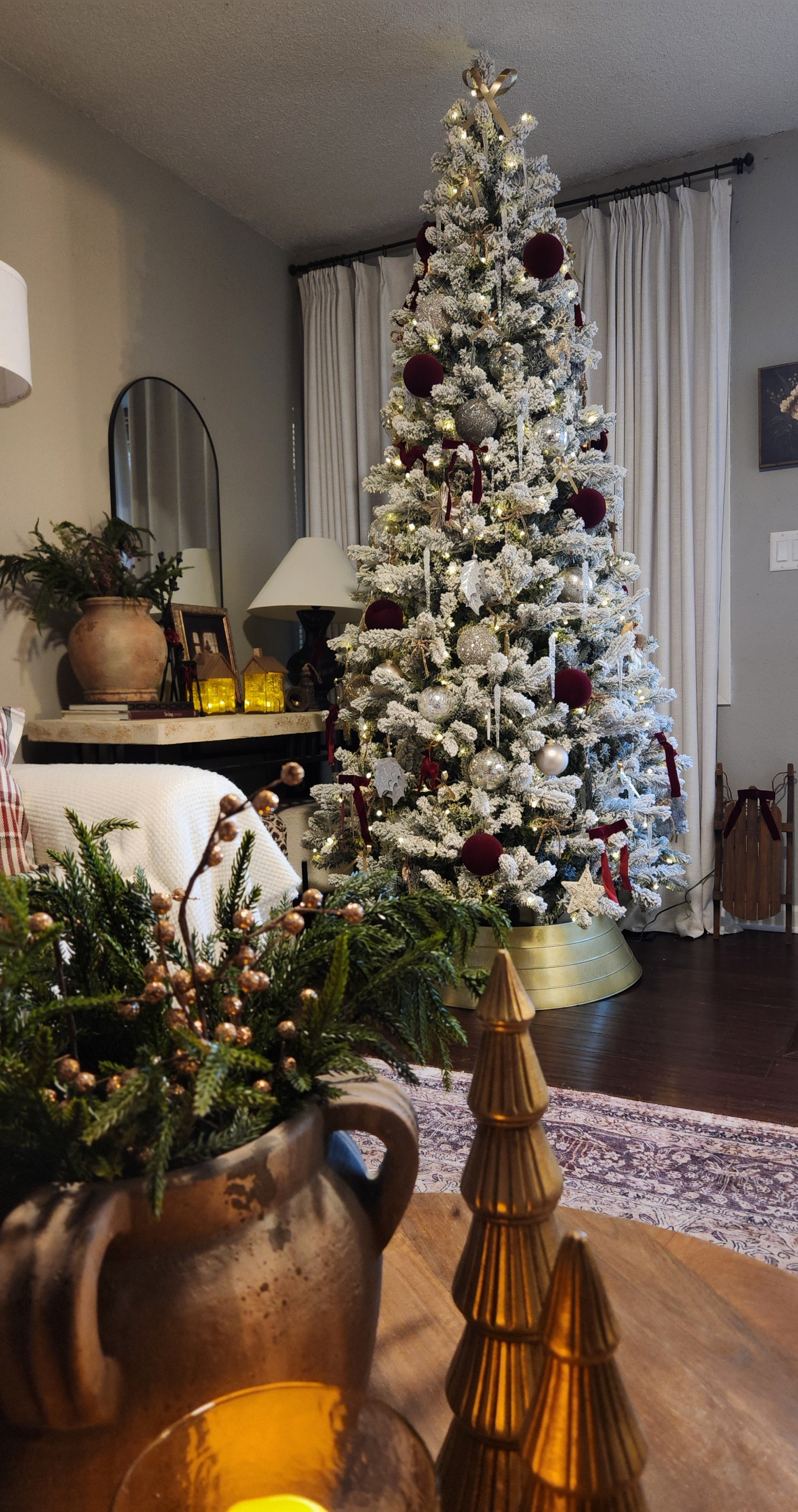 My king of christmas tree is on a major sale!!!! 8 ft king flocked slim tree with 700 warm led lights!

#LTKHoliday #LTKHome #LTKSaleAlert