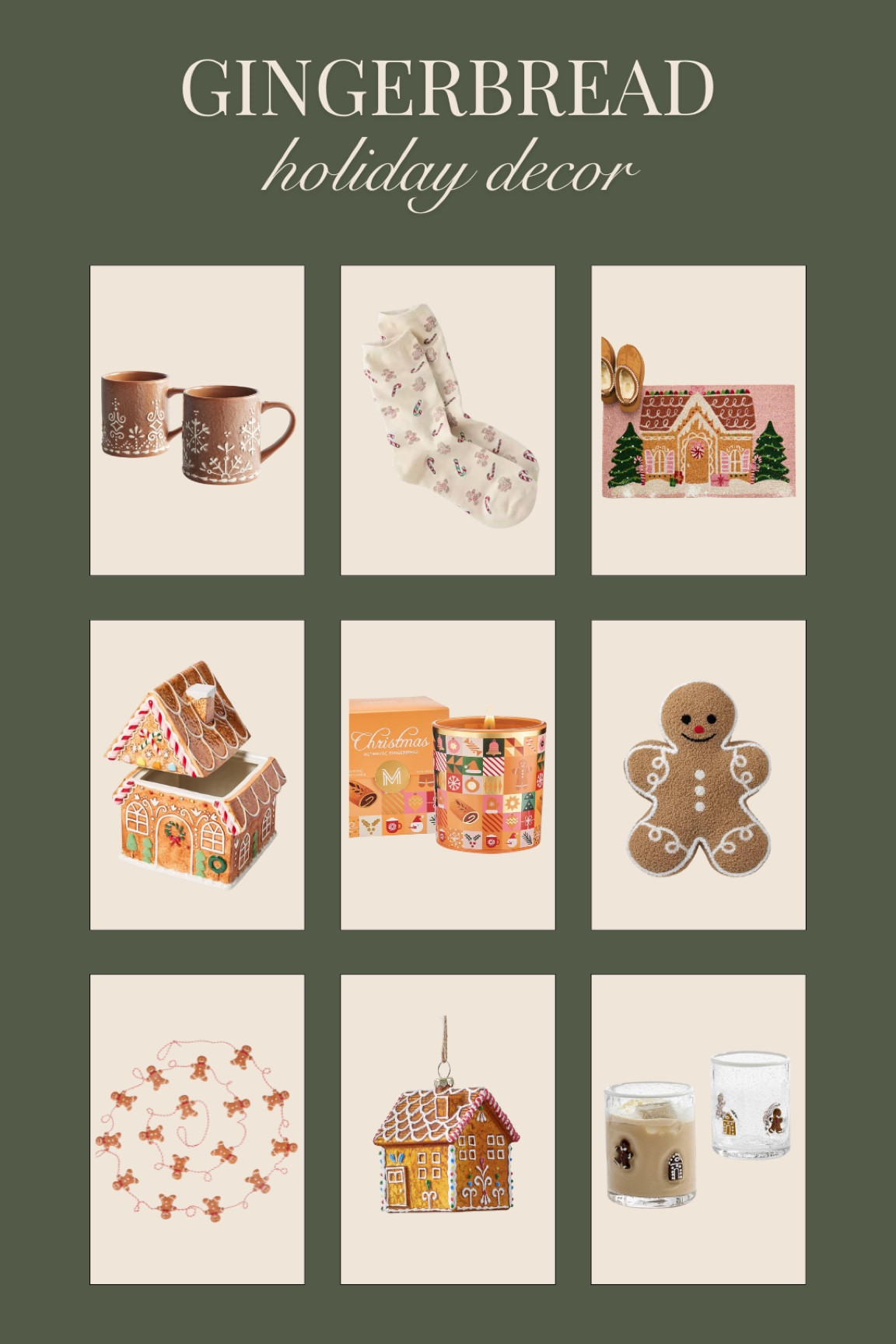 Gingerbread decor is definitely having a moment this year! Everything is so cute, I already ordered the gingerbread man pillow and I’ve got my eye on that doormat 😍 

#LTKHoliday #LTKSeasonal #LTKGiftGuide