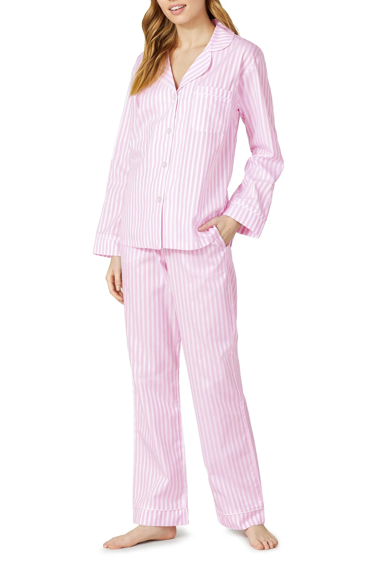 BedHead Pajamas 3D Stripe Organic Cotton Sateen Pajamas | Nordstrom | Nordstrom