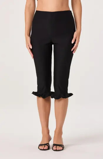 ASTR the Label Amalie Ruffle Capris | Nordstrom | Nordstrom