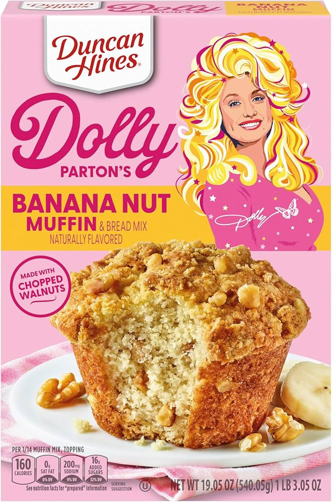 Duncan Hines Dolly Parton's Banana Nut Flavored Muffin & Bread Mix, 19.05 oz. | Amazon (US)