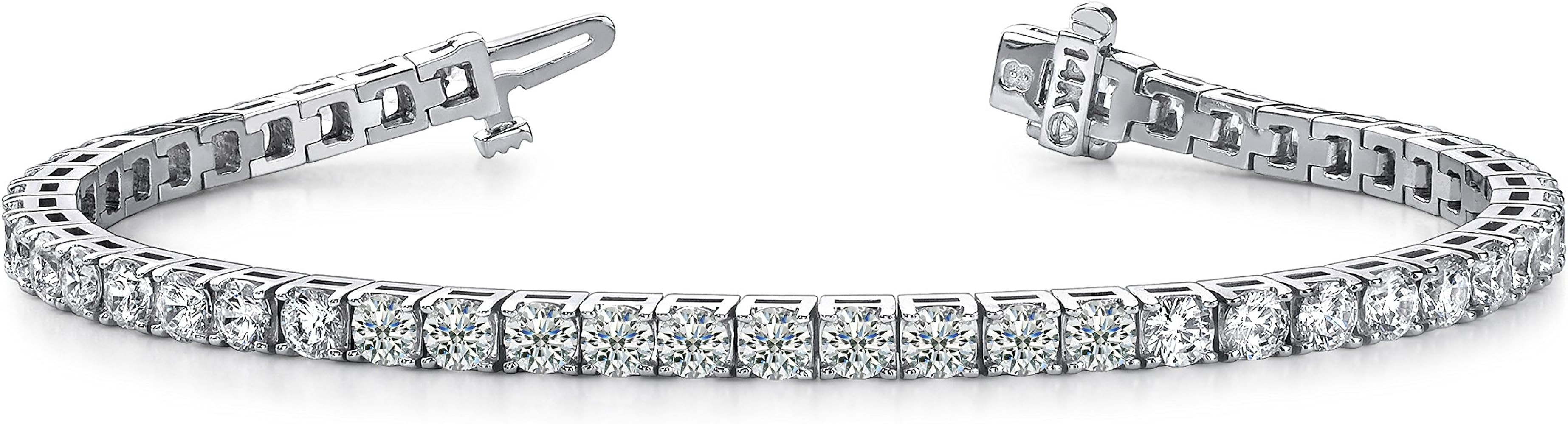5 to 20 Carat 14K White Gold LAB GROWN Classic Diamond Tennis Bracelet 4 Prong Ultra Premium Coll... | Amazon (US)