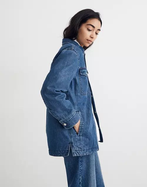 Quilted-Lining Denim Shirt-Jacket | Madewell