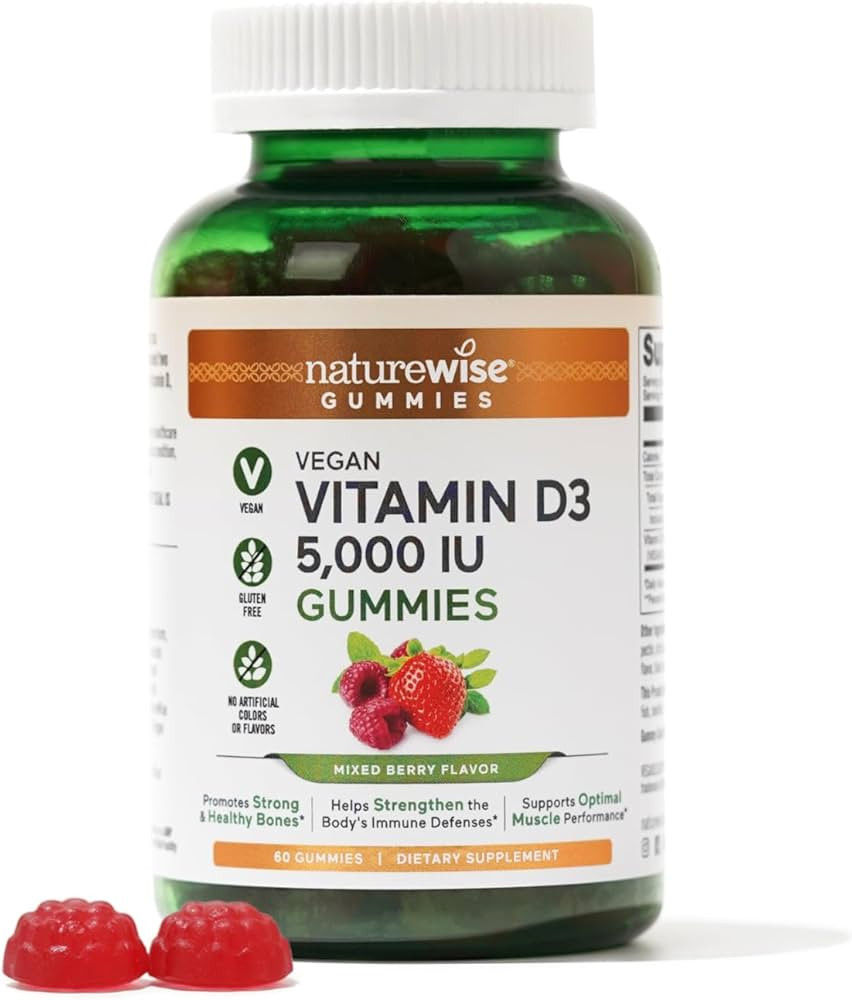 Amazon.com: NatureWise Vitamin D3 5000 IU Gummies - Mixed Berry Flavor - Vitamin D Gummies for Ad... | Amazon (US)