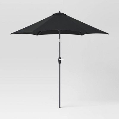 9'x9' Patio Market Umbrella - Black Pole - Room Essentials™ | Target