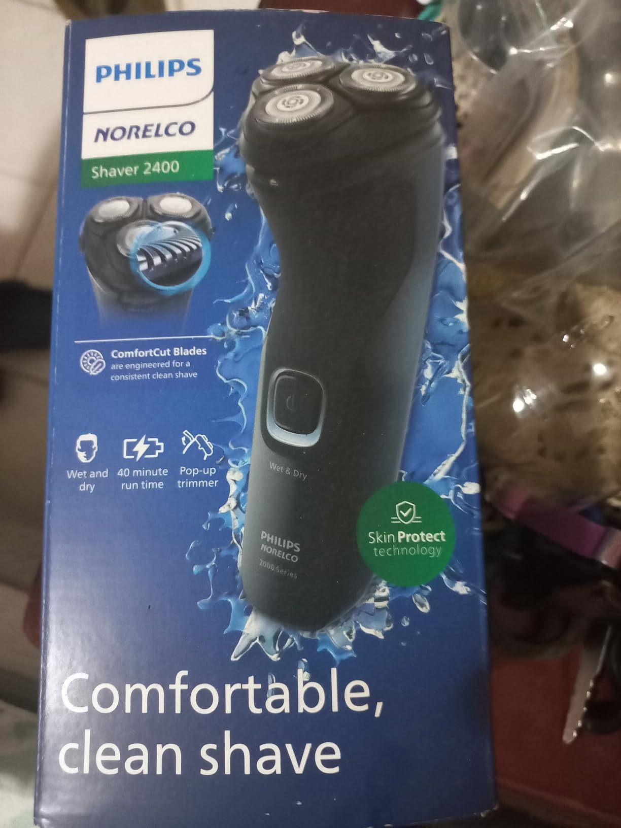 Philips Norelco Shaver 2400 Series, Wet and Dry Electric Shaver, Pop-up Trimmer, P-Cap, Deep Blac... | Amazon (US)