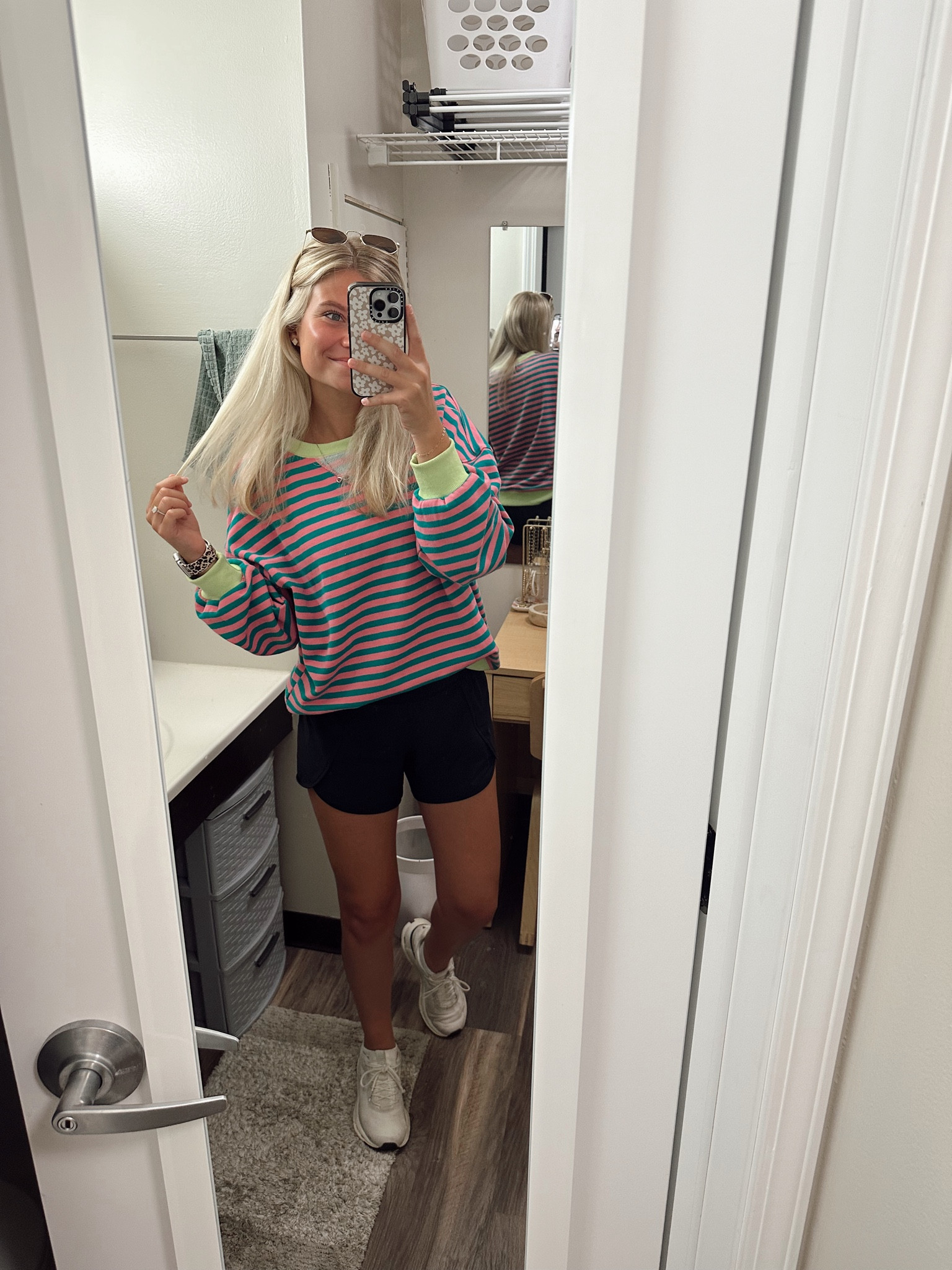 I linked other color ways in this sweatshirt because it is too good! 
I linked similar shorts and shoes as well as my sunnies from my fav sojos vision! 

#LTKFallSale #LTKStyleTip #LTKSeasonal