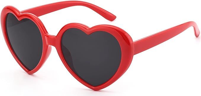IOHLNG Heart Sunglasses for Women Men Oversized Trendy Love Shaped Sunglasses Retro Lovely Fashio... | Amazon (US)