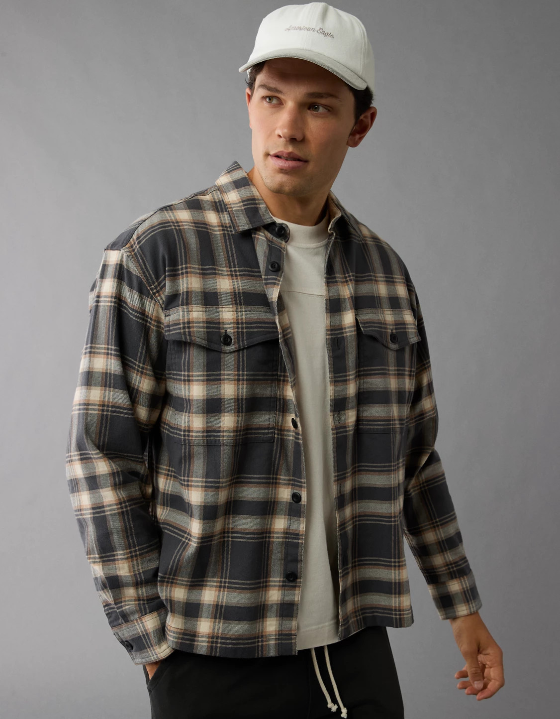 AE Stretch Flannel Shirt | American Eagle Outfitters (US & CA)