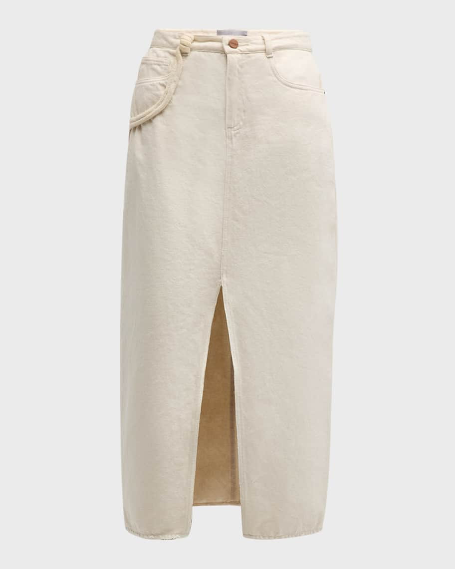 Manantial Denim Maxi Skirt | Neiman Marcus