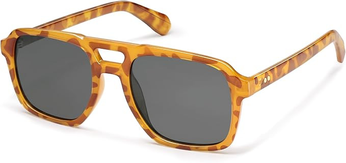 SOJOS Retro Aviator Polarized Sunglasses For Women Men Womens Oversized Thick Square Vintage 70s ... | Amazon (US)