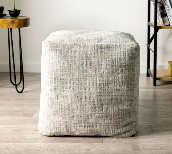 Velvet Square Pouf | Pottery Barn (US)