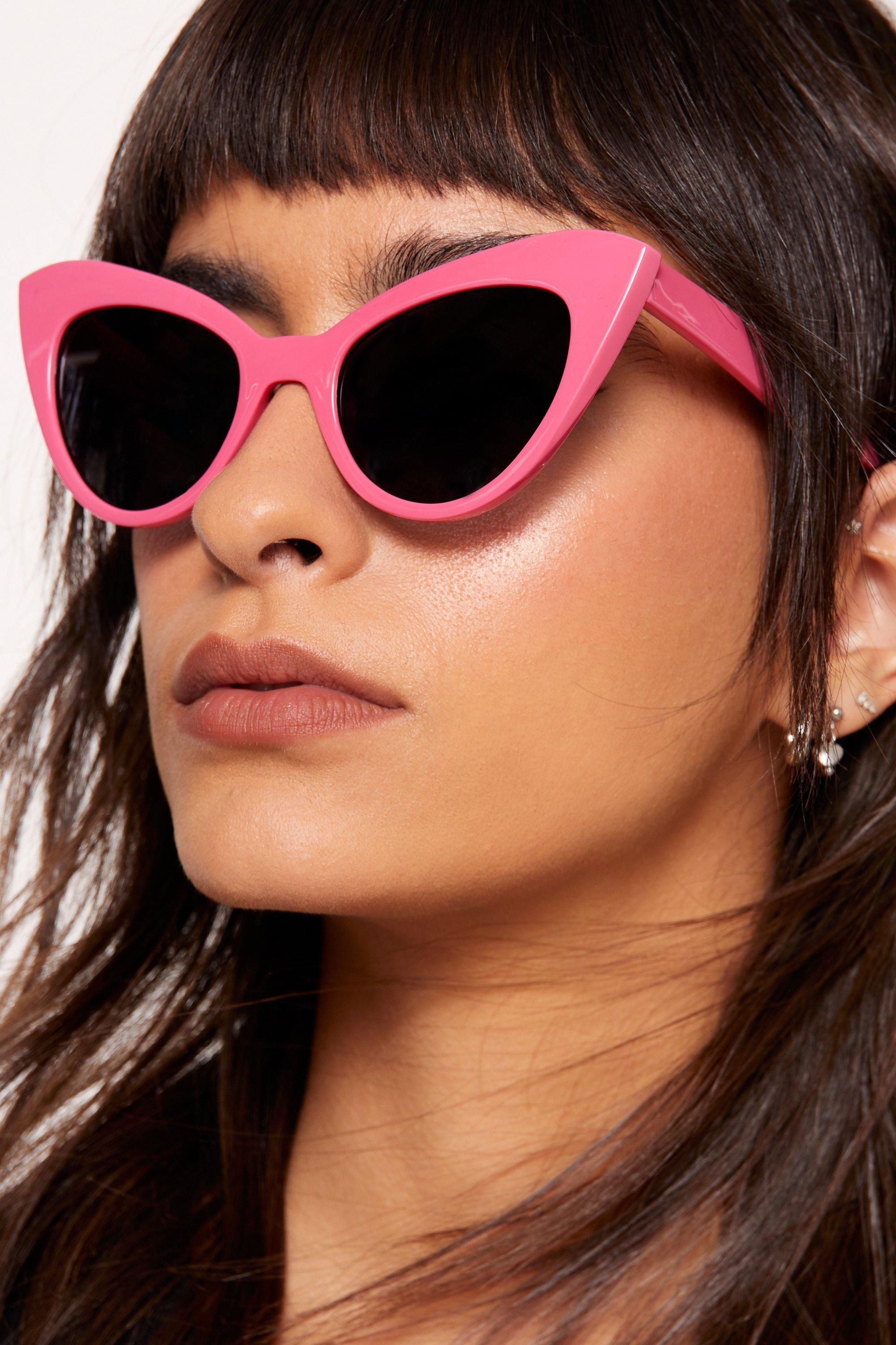 Womens Cat Eye Sunglasses - Pink - One Size | Nasty Gal (US)