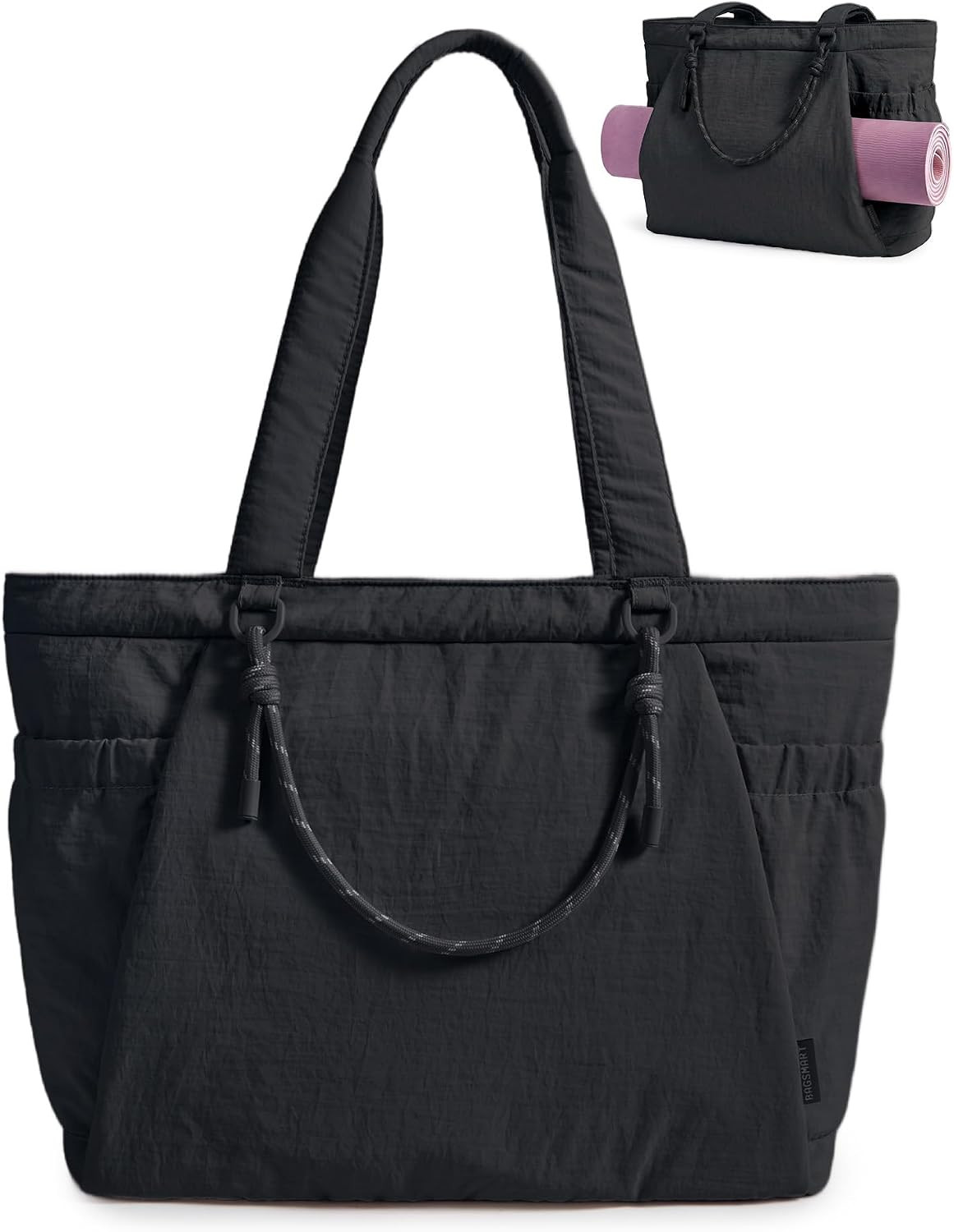 BAGSMART Yoga Pilates Tote Bag for Women with Handles, Overnight Gym Bag | Amazon (US)